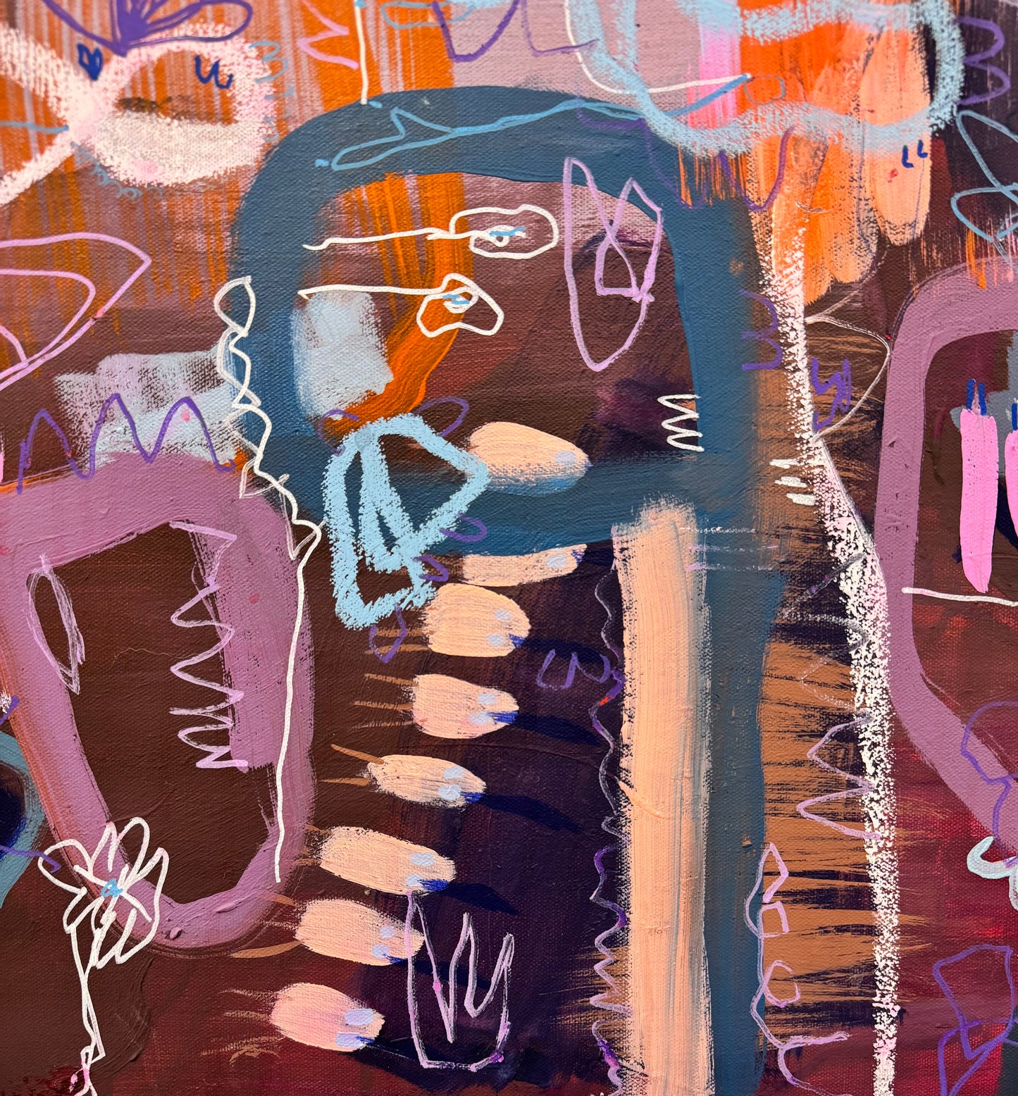 Abstract artwork titled "The Road Less Travelled" by Marisa Gouda, exploring choices and alternate paths.