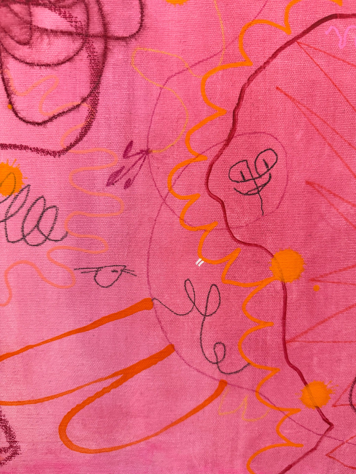Playful and vivid abstract painting titled "Permission Not Required" by Marisa Gouda, inspired by inner freedom.
